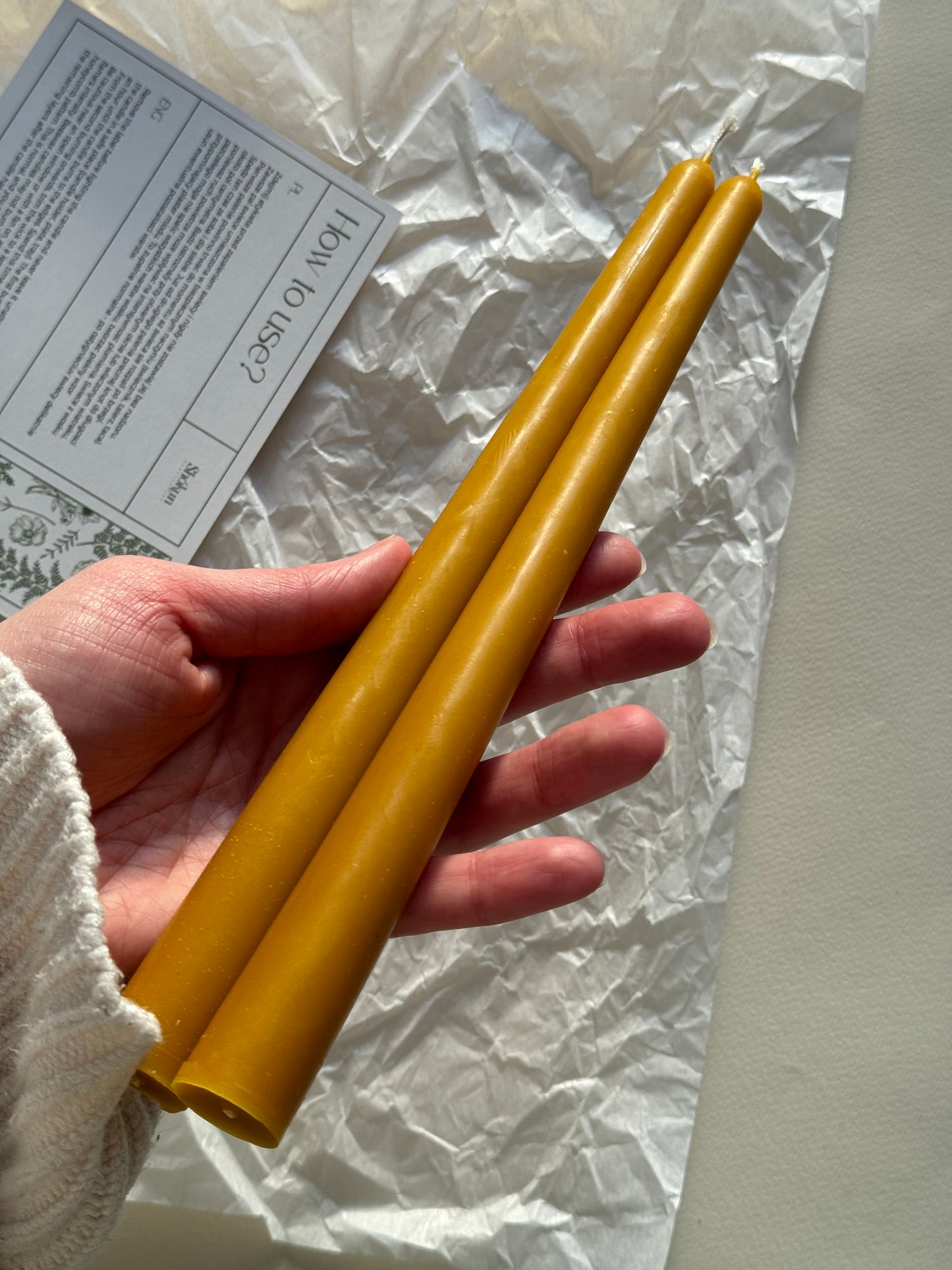 Elegant Classic Beeswax Candles - 100% Pure & Handcrafted