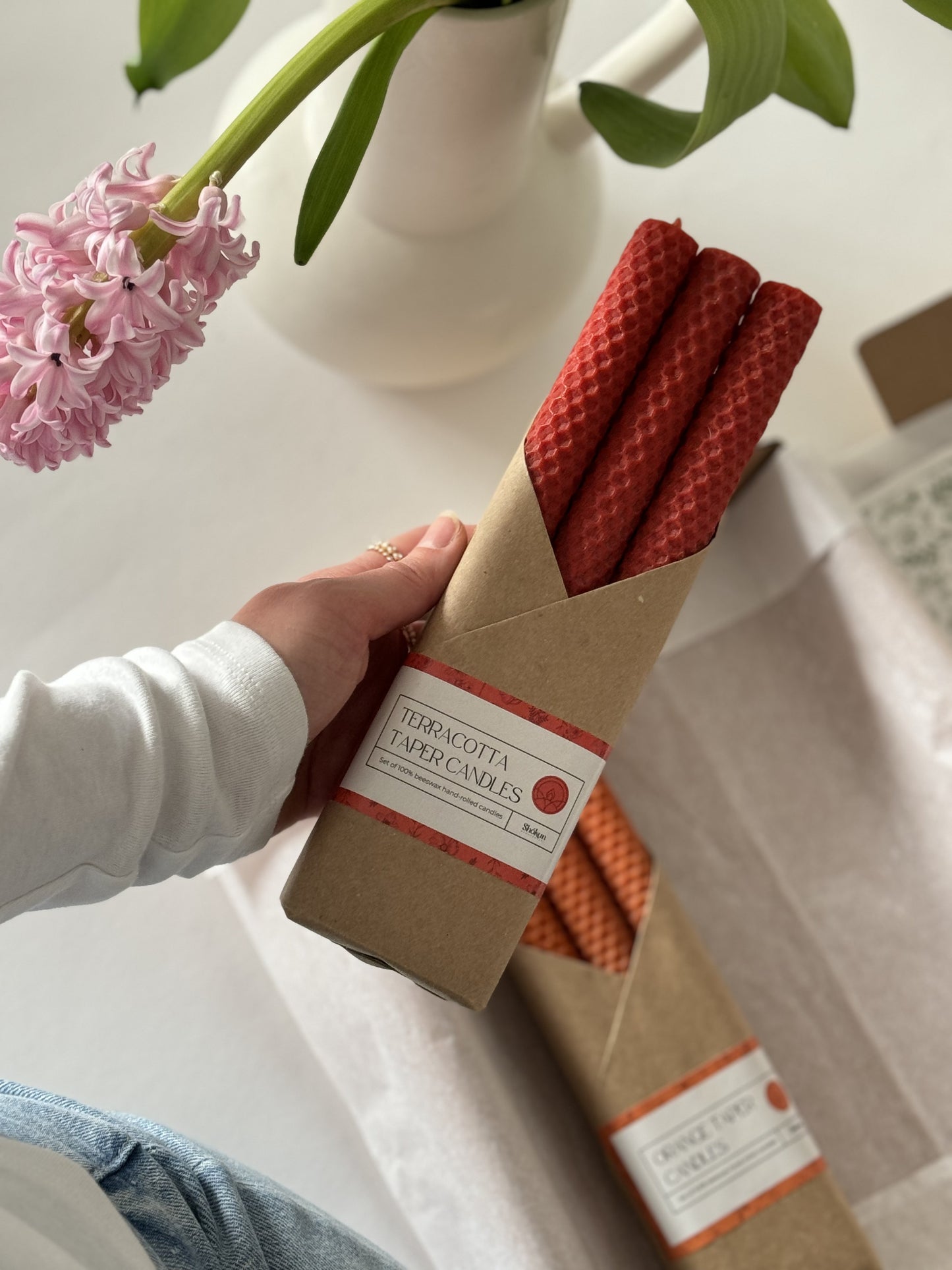 Color Beeswax Taper 6Pack Candles