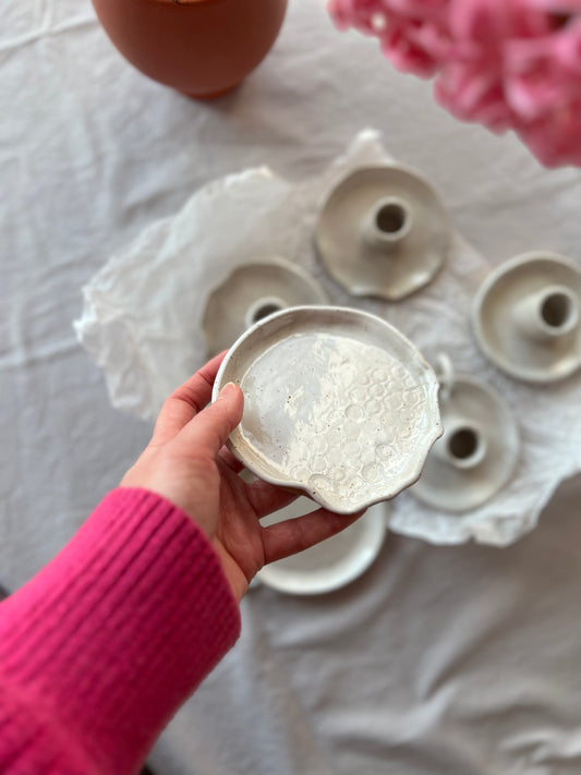 Ceramiczna taca/talerzyk pod świecę