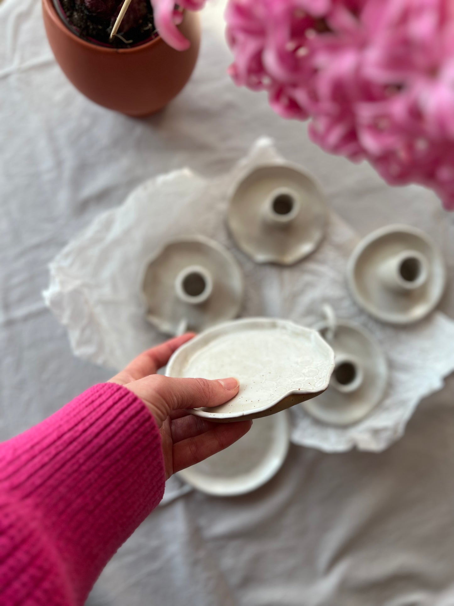 Ceramiczna taca/talerzyk pod świecę