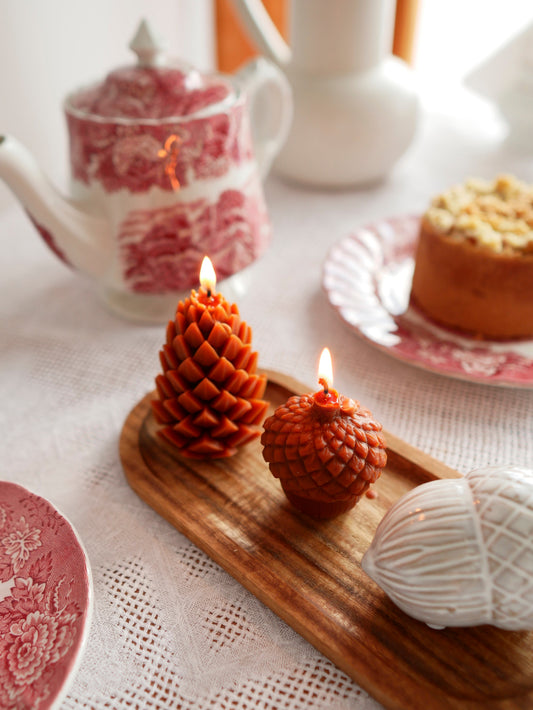 Bringing the Forest Indoors: Pine Cone Candles for an Enchanted Autumn Table