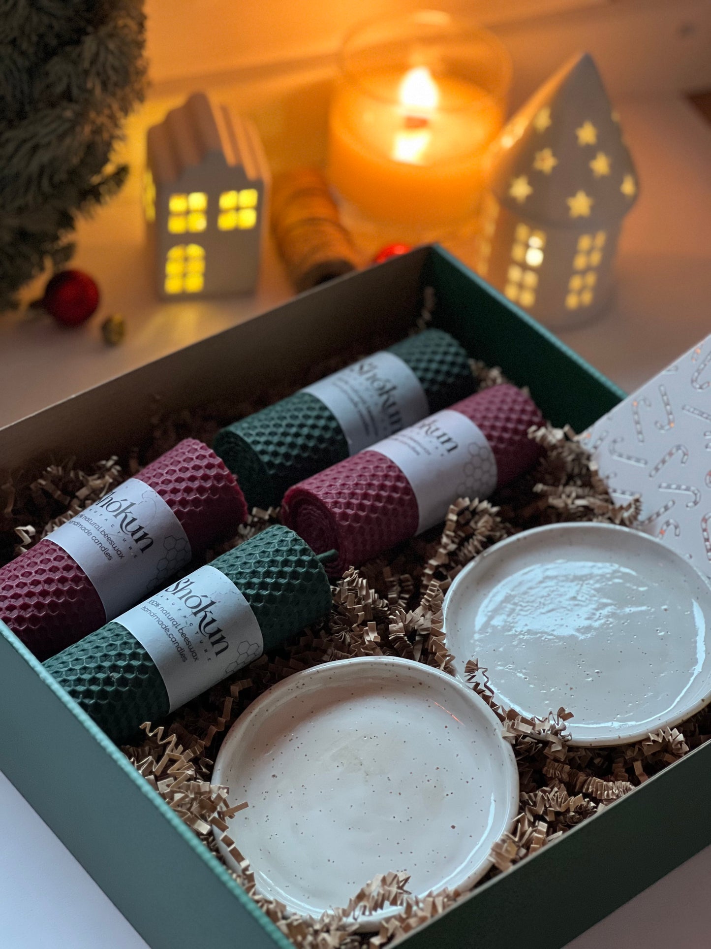 Christmas candles gift set "Advent box #1"