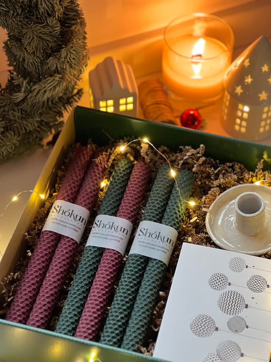 Christmas candles gift set "Advent box #2"