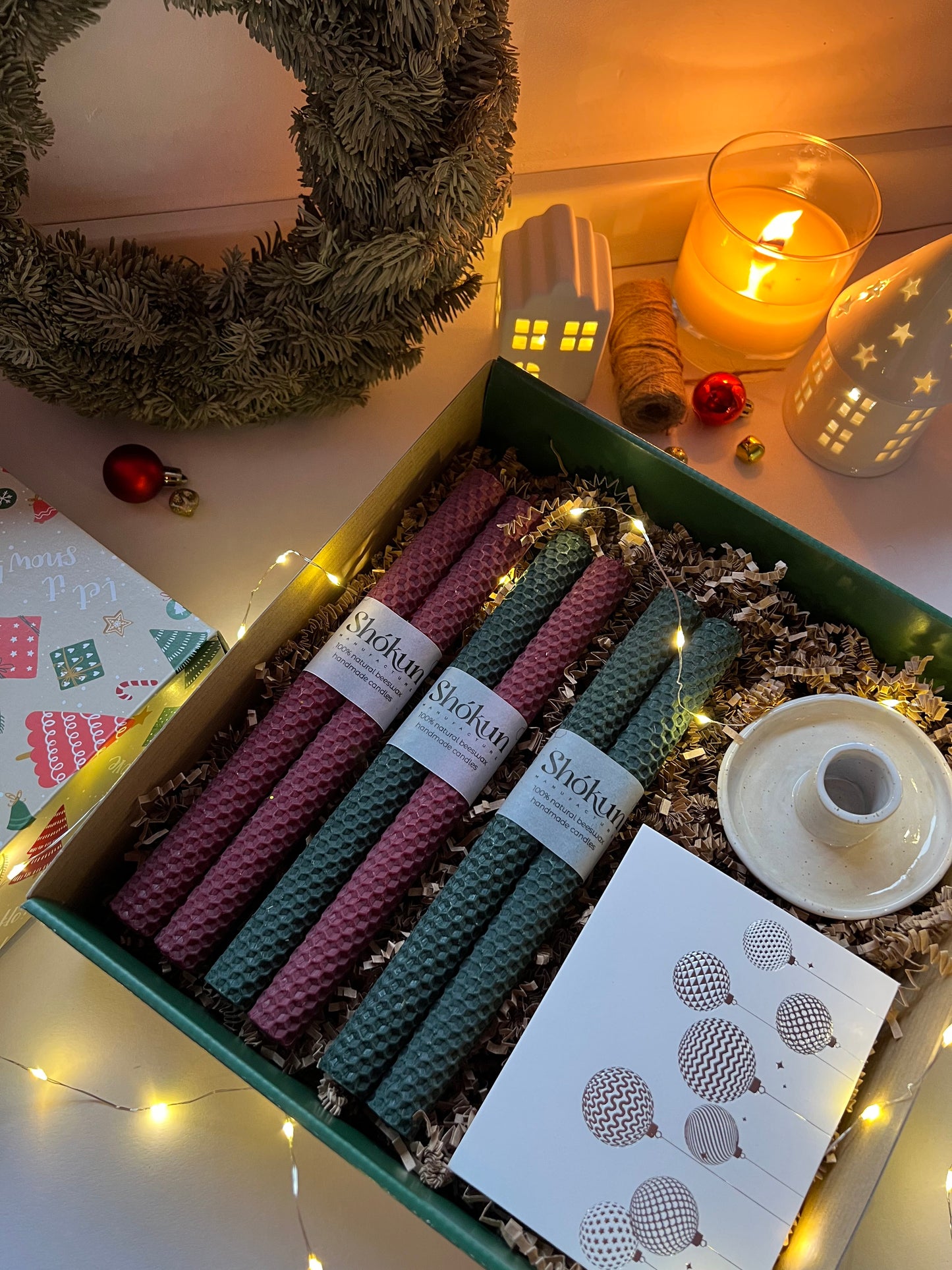 Christmas candles gift set "Advent box #2"