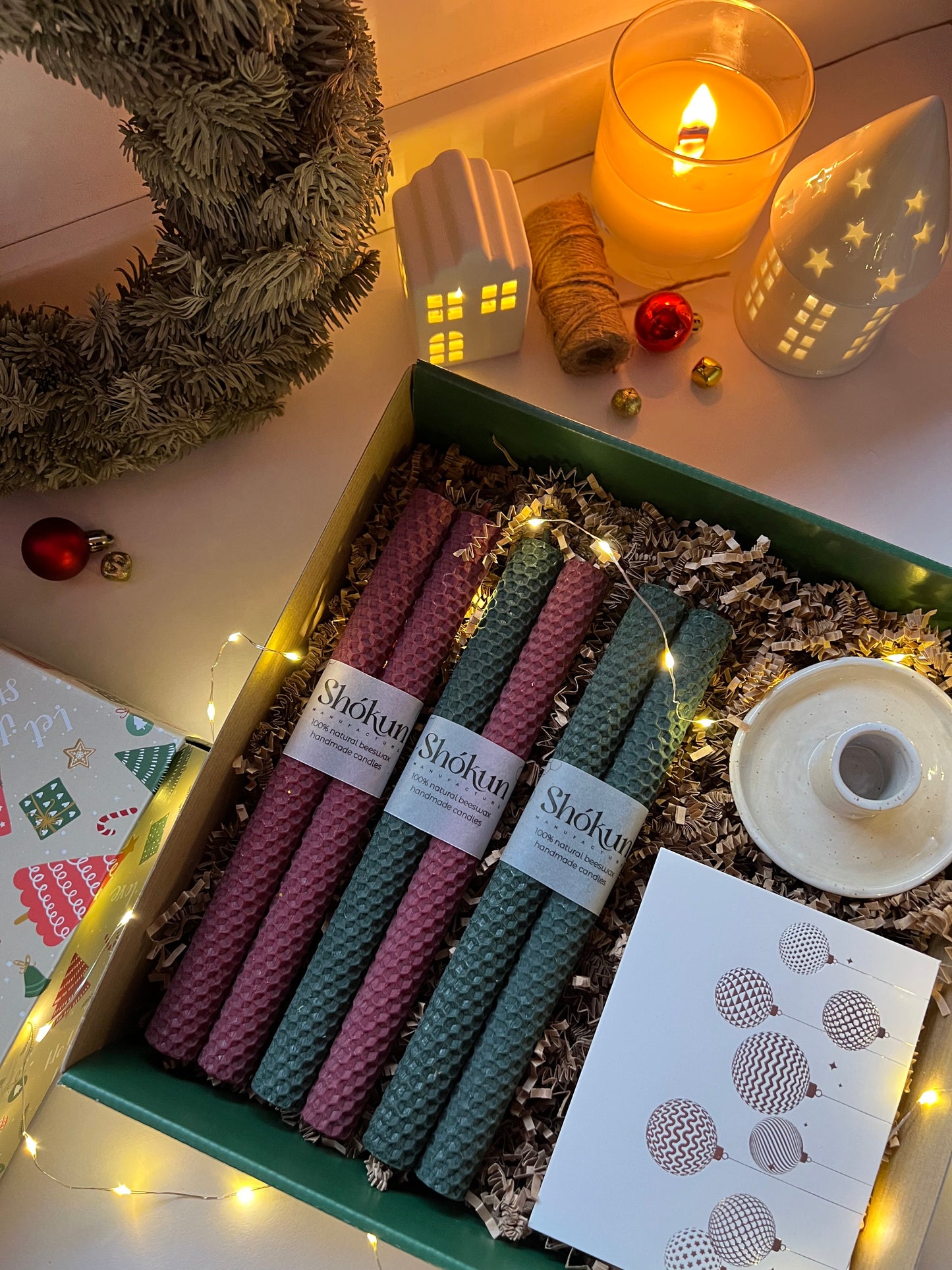 Christmas candles gift set "Advent box #2"