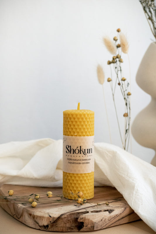 Classic Beeswax Pillar Candles